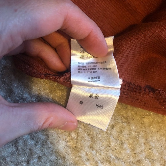 Orange Cotton Pencil Midi Skirt Size Small - Picture 10 of 13